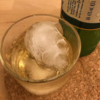 3D Skull Ice Mold (Pack of 2) Easy Release Silicone Mold,8 Cute and Funny Ice Skull for Whiskey,Cocktails and Juice Beverages,Black