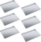 Pack of 6 | 18 in. x 26 in. Full Size Aluminum Bun. / Sheet Pan | Ideal for baking, roasting, cooling, prepping, or storing - a must-have in restaurants, bakeries, and busy kitchens.