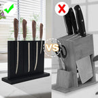 Resafy Magnetic Knife Holder - Black Wooden Double Sided Magnetic Knife Block Magnetic Tool Holder with Strong Enhanced Magnets Knife Strip 12 In Knife Display Rack for Kitchen Counter