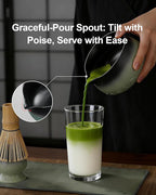 ZENS Matcha Whisk Set, 7pcs Matcha Kit Set with Ceramic Bowl and Matcha Cup, Bamboo Whisk & (Chasen Holder) Sifter, Scoop -Tea Towel, Japanese Chawan for Matcha-Making, Sage Green