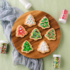 Sweets Indeed Dye-Free Holiday Sprinkle 4-Pack – 3.35 oz | Natural Christmas Sprinkles with Nonpareils, Sugar Crystals, Snowflakes & Festive Sprinkle Mix in Individual Jars | Holiday Baking Decorations