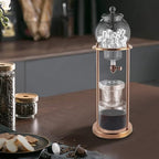 Cold Brew Drip Coffee Maker, 600ml/20.29oz Iced Coffee Brewer Machine Dripper Pot with Measuring Spoon and Stainless Steel Filter for Home Office Coffee Shop