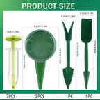 6 PCS Mini Seed Spreader, Sowing Dispenser With 5 Speeds, Small Planter Tool, Manual Seedlings Dibber and Widger Set, Handheld Sower for Tiny Seeds