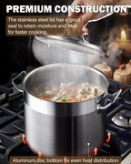 Cooks Standard Stockpots Stainless Steel, 16 Quart Professional Grade Stock Pot with Lid, Silver