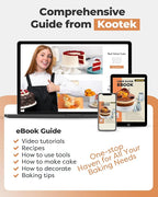 Kootek 253 Pcs Cake Decorating Kit, 12" Aluminum Alloy Cake Turntable, 48 Numbered Icing Tips, 3 Russian Piping Nozzles, Offset and Straight Spatulas, Cake Leveler, Pastry Bags Baking Supplies