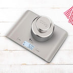 Food Kitchen Scale, Digital Grams and Oz for Cooking, Baking, and Weight Loss, Multifunction Food Meat Scale with LCD Display（Stainless Steel）