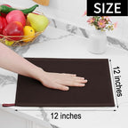 Homaxy 100% Cotton Waffle Weave Kitchen Dish Cloths, Ultra Soft Absorbent Quick Drying Dish Towels, 12 x 12 Inches, 12-Pack, Dark Brown