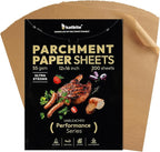 Katbite 200 Pcs Parchment Paper Sheets, 12x16IN Ultra-strong Unbleached Baking Paper Non-Stick for Professional Baking, Pre-cut Parchment Paper Suitable for Baking,Cooking [Performance Series]