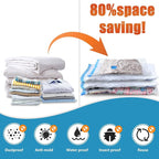 Vacuum Storage Bags for Travel with Electric Air Pump,15 Pack(3 Jumbo,3 Large,3 Medium,3 Small,3 Roll Up Bags) Double Zip Seal Space Saver Bag for Comforters,Clothes,Mattress,Blanket, Duvets