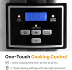 Sunvivi 6 Quart Programmable Slow Cooker with 2 in 1 Silicone Liners, Multi-Cooker Food Warmer with Digital Timer, Adjustable Tempature Control, Dishwasher Safe Parts, Blue