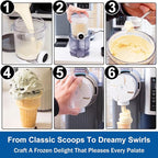 Creami Pints and Lids for Ninja Swirl, 4 pack Creamy Icecream Containers Cups Jars Tubs Canisters Smoothie Pot Compatible with NC700 Series Creamer Ice Cream Cones Machine Soft Serve Maker Accessories