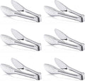 6 Pack Buffet Tongs,Stainless Steel Serving Tongs Serving Utensils 9Inch