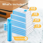 Vacuum Bags for Travel, Space Saver Vacuum Storage Combo (16 Pack)