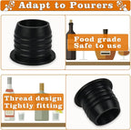 8 Pack Liquor Pour Spout Adapters, Pour Spouts for Large Neck Liquor Bottles, Liquor Bottle Pourers for Alcohol Olive Oil up to 1 inch/25 mm Neck
