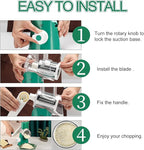 Ourokhome Rotary Cheese Grater Hand Crank, Kitchen Shredder Speed Mandolin Slicer Nut Grinder with Handle and Drum Blades for Cheese, Vegetable, Walnut, Chocolate, Potato, Carrot, 3 Blades, Emerald