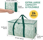 BALEINE 4-Pack Oversized Moving Bags with Reinforced Handles, Heavy-Duty Storage Tote for Clothes, Moving Supplies (Antique Folidage, 4-Pack)