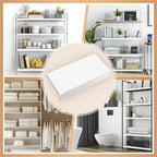 5 Pcs Wire Rack Covers Carbon Fiber Material 38x16x3 inch Pantry Shelf Cover 0.31 inch Thick Removable Closet Wire Rack Shelf Covers,Decoration Kitchen Bathroom Office Shelving (White, 38x16x3 inch)