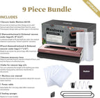 Mesliese Vacuum Sealer Machine Powerful 90Kpa Precision 6-in-1 Compact Vacuum Food Preservation System Built-in Cutter, 2 Bag Rolls & 5 Pre-cut Bags, Dry&Moist Modes Smart Suction, ETL Listed (Pink)