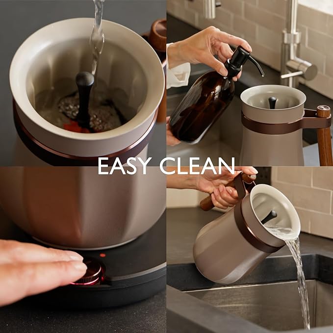 Hotel Chocolat Hot & Cold Drinking Chocolate System - The ALL-NEW Velvetiser from Kit includes hot chocolate maker, 10 serving taster box, mug and glass - Pewter Edition