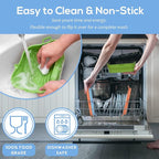 Silicone Air Fryer Liners - Square Reusable Airfryer Basket - Easy to Clean Air Fryers Silicone Pot for 5.8 to 8 Qt Air Fryer Baking Tray Oven Accessories, 8.5 Inch Large