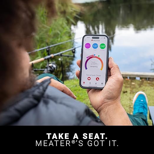 MEATER Plus: Smart Bluetooth Wireless Meat Thermomter Digital | Limited Edition King of The Grill Engraved | Brown Sugar Color | Perfect for Steak, Chicken, Turkey, & More | Delicous Recipes in App