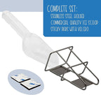 Darware Ice Maker Scoop w/Holder (2-Piece Set); Scooper Accessory for Counter Top Ice Makers and Machines