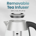 CHEFMAN Lightning High-Powered Electric Kettle, 1.8L 1750W, Rapid Boil 2 Cups in 2 Minutes, BPA Free Cordless Tea Kettle with Digital Temperature Control and 1-Hour Keep Hot – Stainless Steel