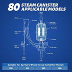 80 Canister Substitute for Aprilaire 800 Replacement Canister OEM, 80 Steam Canister Replacement for Aprilaire 800 Canister, 80 Canister for Aprilaire 800 801 865 866 Whole House Humidifiers 2 Pack