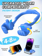 Stocking Stuffers for Teens Boys Girls Cell Phone Stand: Upgrade Adjustable Thumbs Up Lazy Phone Holder for Desk Fun Birthday Gifts for Grandma Adults Husband from Wife (Sky Blue, 1)