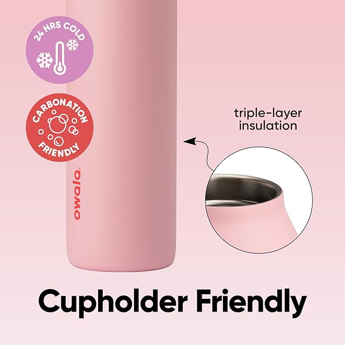 Owala FreeSip Twist Insulated Stainless Steel Water Bottle with Straw for Sports and Travel, BPA-Free, 24-oz, Blue (Vigilante) (DSG)