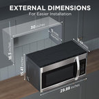 BLACK+DECKER EM044KB19 Over The Range Microwave Oven with One Touch, 1000 Watts, 400 CFM and Auto Cooking, OTR 1.9 Cu.ft