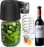 3 IN 1 Electric Mason Jar Vacuum Sealer Kit, Automatic Vacuum Sealer for Jars, Compatible With Food Storage, Vacuum Bags Seal, Wine Bottles, Birthday Gifts for Women, Gifts for Mom, Grandma