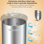 Clear Ice Cube Maker - 2.5" Ball - Stainless Steel Clear Ice Maker - Compact Design - for Whiskey, Cocktails, Bourbon - 2 PACK with Ice Tong & Ice Box