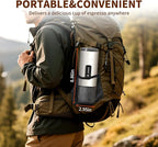 Leozora 20Bar Portable Espresso Machine, 7500mAh USB-C Rechargeable, 3-in-1 for Ground Coffee & Nespresso/DG Capsules, Stainless Steel Travel Coffee Machine for Camping, Car, Office，White