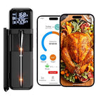 Smart Wireless Meat Thermometer,Digital Cooking Thermometer with Dual High-Accuracy Sensors,Ceramic Heat-Resistant Probe, Instant Read LCD & App Control for Kitchen,BBQ,Oven,Grill,Air Fryer