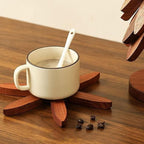 Natural Wood Tree Trivet Set, 𝐍atural Tree Trivet Set - 4 Wooden Trivets,4 Wooden 𝐓rivets & 1 Stand Like a Christmas Trees,for Hot Dish,Pot,Bowl,Teapot,Hot Pot Sets (Walnut Finish 3 Trivets,1set)