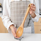 Wooden Spoons for Cooking, Wooden Cooking Spatula Turner and Spoon Set, 2-Piece, Sturdy, Lightweight and Heat Resistant