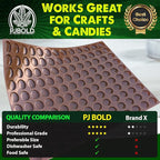Round Silicone Candy Mold - Half Sheet
