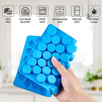 4 PCS Silicone Gummy Candy Molds, 55 Cavities Non-Stick Round Molds for Small Hard Candies, Chocolates, Caramels, Jello, Fruit Snacks