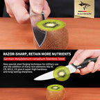 MAD SHARK 5 inch Paring Knife, Small Kitchen Knives Ergonomic Handle, Ultra Sharp Fruit Knife for Fruits,Vegetables, Forged Synergy by German Stainless Steel