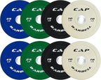 CAP Barbell 2-Inch Olympic Bumper Plate Weight Set with 6 Post Rack | 100-370 lbs | Multiple Options