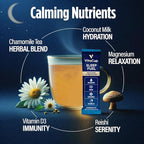 VitaCup Sleep Fuel Instant Tea Packets for Deep REM Sleep, Relax & De-Stress w/Chamomile Tea, Magnesium, Vitamin D3, Coconut Water, Coconut Milk, Potassium, Calming Tea for Full Body Relaxation, 72Ct