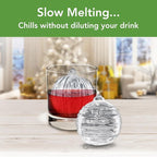 Tovolo Christmas Ornament Ice Molds, Odor and BPA Free - Dishwasher Safe, Set of 2, Dot & Stripes