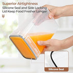 ComSaf Food Storage Containers with Lids Set of 3 (2L/2.1Qt) (1.4L/1.5Qt) (0.8L/0.8Qt), Airtight Food Storage Container, Plastic Canister Sets for Kitchen, Pantry Organizer for Sugar, Cereal and Snack