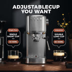 Espresso Machine with Rapid Cold Brew, Hot & Iced Coffee Machine, Espresso Maker with Milk Frother Steam Wand, One Touch Control with 41oz Water Tank for Latte, Cappuccino, Gift
