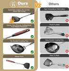 Titanium Spatula Set of 3 for Kitchen, Kitchen Utensil Set Pure Titanium, Food Grade, High Heat Resistant Cooking Utensils, Easy to Clean, Black