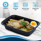 Ruthy's Outlet Meal Prep Containers W/Lids -Square Food Storage – BPA-Free| Stackable | Microwave | Freezer & Dishwasher Safe | Reusable Lunch Bento Box Portion Control & Planning (15 Pack, 24 oz)