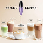 Zulay Kitchen Patented Tornado Triple Whisk Milk Frother with 4 Duracell Batteries – Handheld Foam Maker for Coffee, Lattes, Matcha & Hot Chocolate – Rich, Creamy Froth in Seconds
