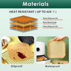 Small Air Fryer Liners Disposable, 2 QT Parchment Paper for COSORI 2.1 Qt Air Fryer, 100PCS 4.7 Inch Square Baking Paper Sheets for Mini Airfryer Basket