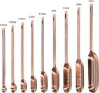 Copper Measuring Cups and Spoons Set 17 for Dry & Liquid, Metric & Us Stainless Steel Measuring Cups and Spoons Set with Leveler for Kitchen & Baking with 3/4 & 2/3 Measurer Cup
